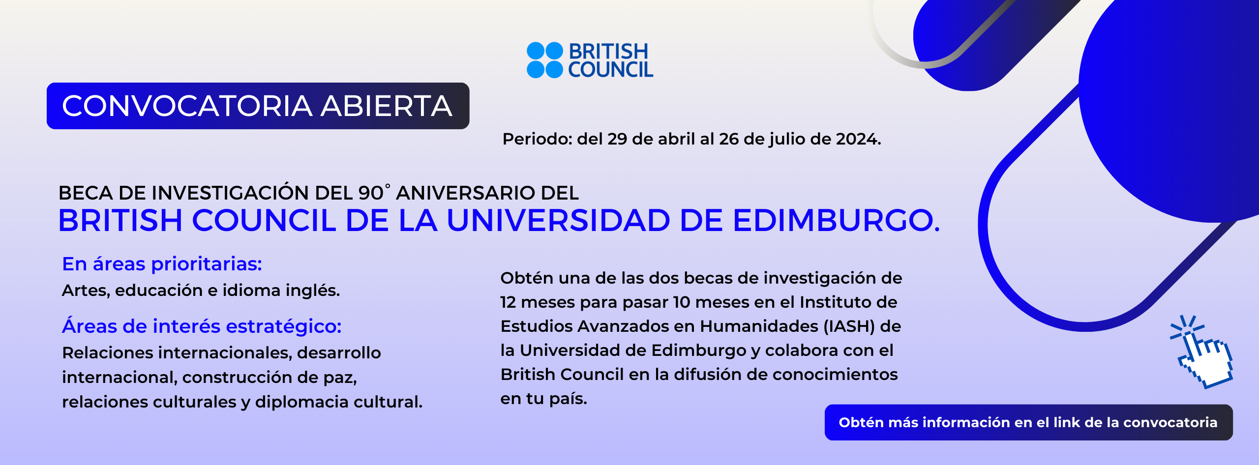 Convocatoria abierta | Beca de investigación del 90° Aniversario del British Council de la Universidad de Edimburgo