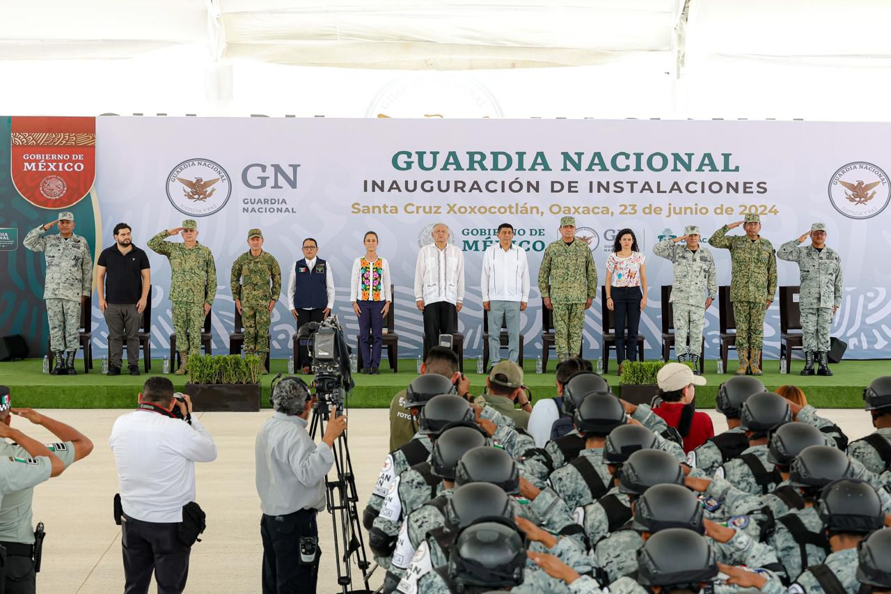 Reconoce Gobernador Salomón Jara entrega y patriotismo de la Guardia Nacional